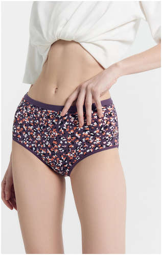 Трусы женские макси фиолетовые с принтом Mark Formelle / 103185624 - вид 2