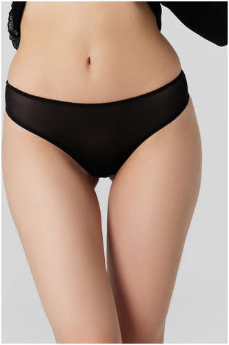 Трусы слипы женские черные из сетки с кружевными вставками Mark Formelle / 103216036 - вид 2