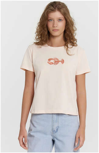 Футболка женская розовая с вышивкой на груди Mark Formelle 103240696