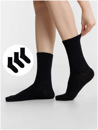 Носки женские длинные черные в наборе, 3 пары Mark Formelle 103235218