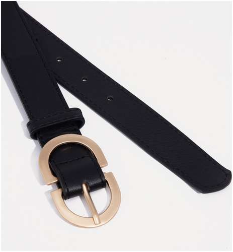 Ремень женский, ширина 2.8 см, пряжка металл, цвет черный / 103126654 - вид 2