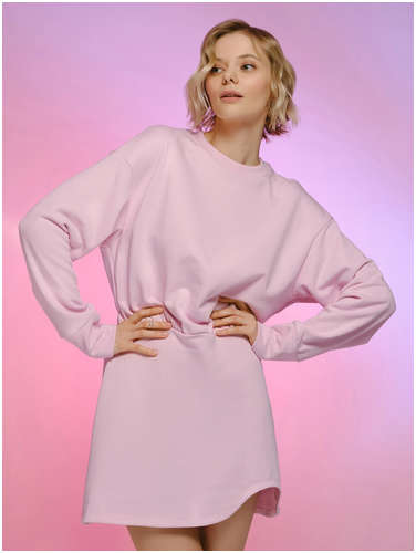 Теплое платье женское в розовом цвете Mark Formelle / 103166289 - вид 2