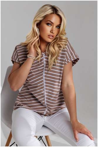 Блузка кофейный Rise 103240792