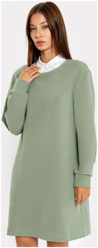 Платье женское c белым воротничком в зеленом оттенке Mark Formelle / 103166403 - вид 2