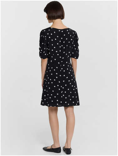 Платье женское черное с цветочным принтом Mark Formelle / 103238989 - вид 2