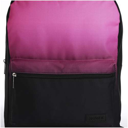 Рюкзак текстильный с розовым градиентом, 38х29х11 см, 38 х, отдел на молнии, цвет черный/розовый NAZAMOK / 103160114 - вид 2