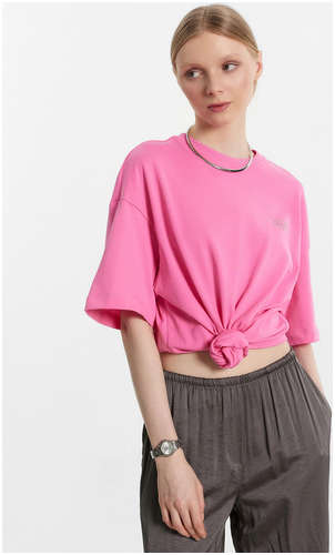 Футболка женская розовая с надписью Mark Formelle / 103226233 - вид 2