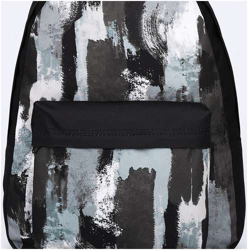 Рюкзак текстильный хаки, с карманом, 30х12х40см, цвет черный, серый NAZAMOK / 103150166 - вид 2