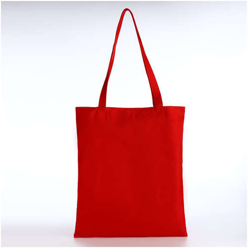 Шопер без застежки, из текстиля, цвет красный / 103206110 - вид 2