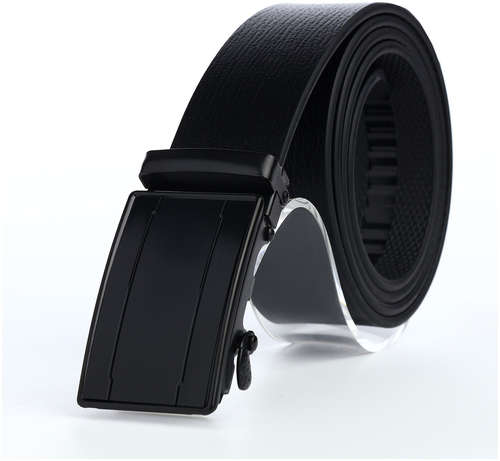 Ремень мужской, ширина 3,5 см, пряжка автомат, цвет черный 103206065