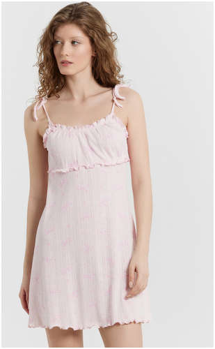 Сорочка ночная женская розовая с бантиками Mark Formelle / 103236487 - вид 2