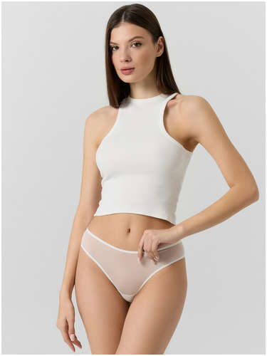 Трусы слипы женские белые из сеточки Mark Formelle 103237001