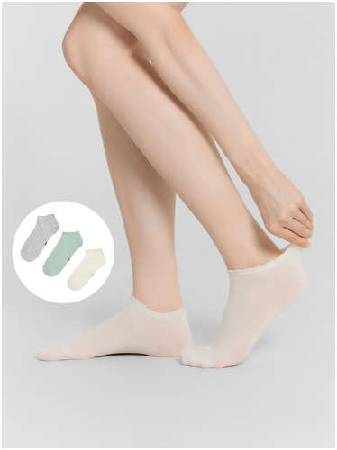 Носки женские короткие в наборе, 3 пары Mark Formelle 103239485