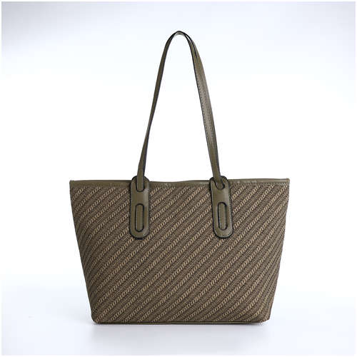 Сумка женская на молнии, средний размер, цвет зеленый 103211799