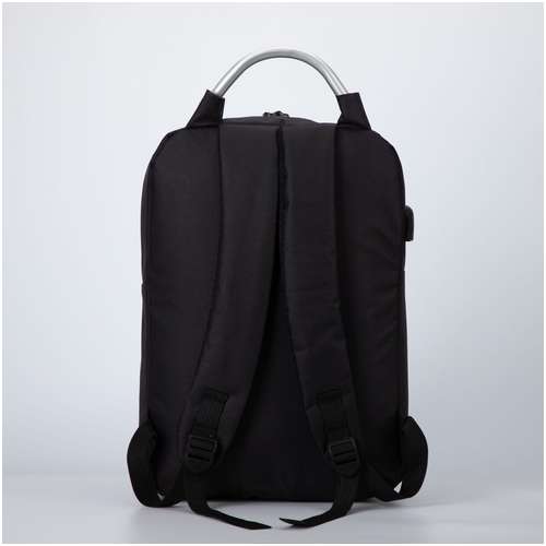Рюкзак, отдел на молнии, наружный карман, цвет черный / 103122836 - вид 2