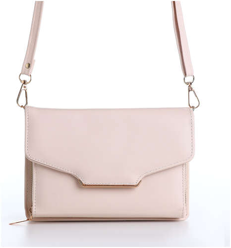 Сумка женская на молнии, цвет белый / 103211805 - вид 2