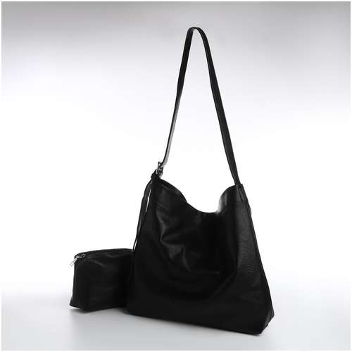 Сумка женская на магните, косметичка, цвет черный / 103172818 - вид 2