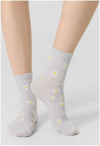 Носки женские серые с узором Mark Formelle / 103241456 - вид 2