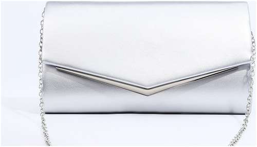 Сумка-клатч на магните, цвет серебряный 103131569