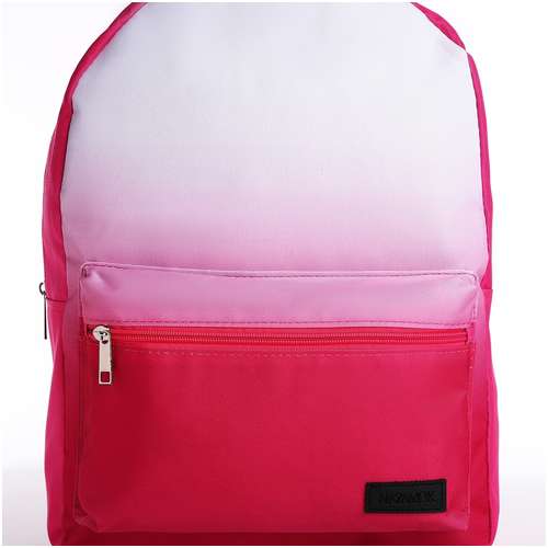 Рюкзак текстильный с белым градиентом, 38х29х11 см, 38 х цвет розовый розовый, отдел на молнии, цвет красный NAZAMOK / 103160088 - вид 2