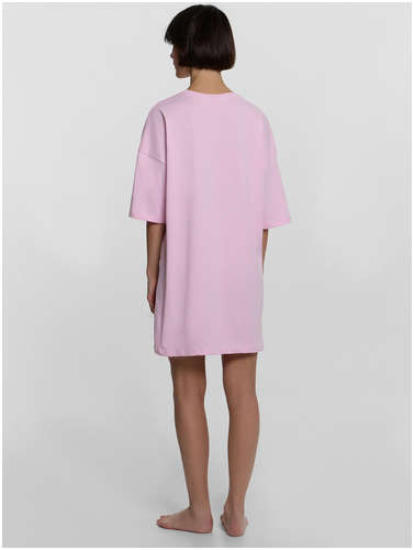 Туника домашняя женская розовая с принтом и надписью Mark Formelle / 103238687 - вид 2