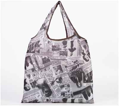 Сумка хозяйственная без застежки, цвет бежевый / 103110922 - вид 2