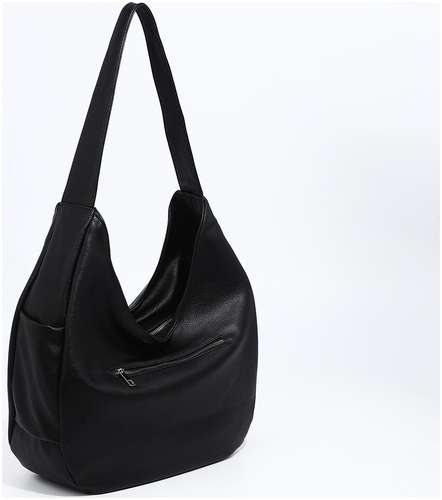 Сумка женская textura, мешок, большого размера, цвет черный / 103151059 - вид 2