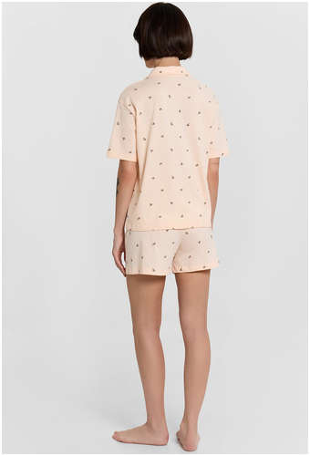 Комплект домашний женский персиковый с принтом Mark Formelle / 103241140 - вид 2