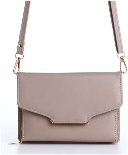 Сумка женская на молнии, цвет серый / 103211791 - вид 2