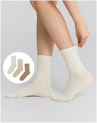 Носки женские высокие в наборе, 3 пары Mark Formelle 103239472