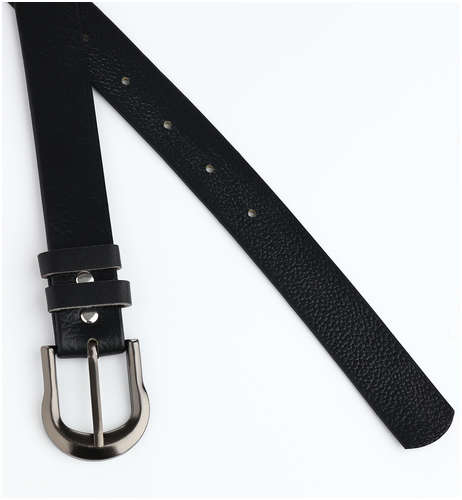 Ремень мужской, ширина 3 см, винт, пряжка металл, цвет черный / 103201872 - вид 2