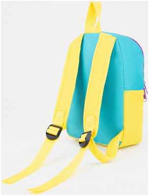 Рюкзак на молнии, цвет бирюзовый/жёлтый TEXTURA / 10394451 - вид 2