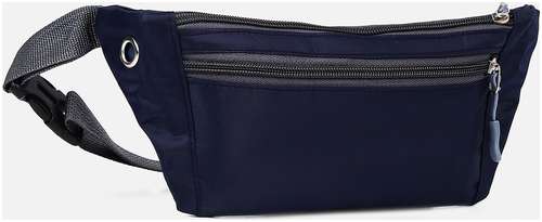 Поясная сумка на молнии, наружный карман, цвет синий / 103127818 - вид 2