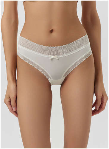 Трусы женские кремовые с кружевом Mark Formelle / 103227905 - вид 2