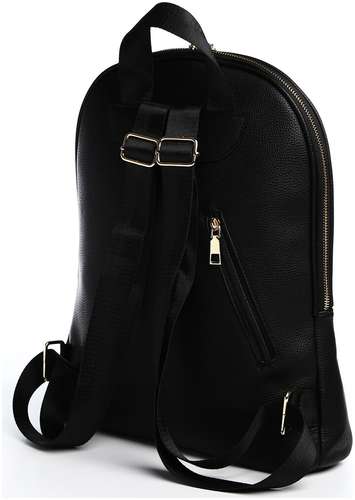 Рюкзак женский из искусственной кожи на молнии, 2 кармана, цвет черный / 103152903 - вид 2