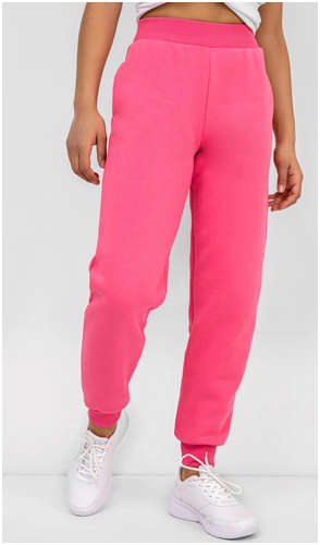 Теплые однотонные брюки-джоггеры в розовом цвете Mark Formelle / 103166166 - вид 2