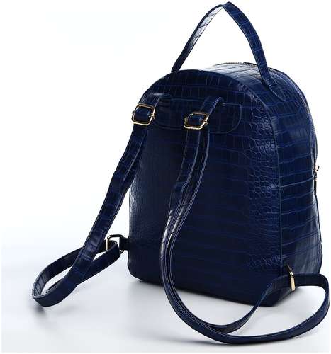 Рюкзак женский из искусственной кожи на молнии, 1 карман, цвет синий / 103152902 - вид 2