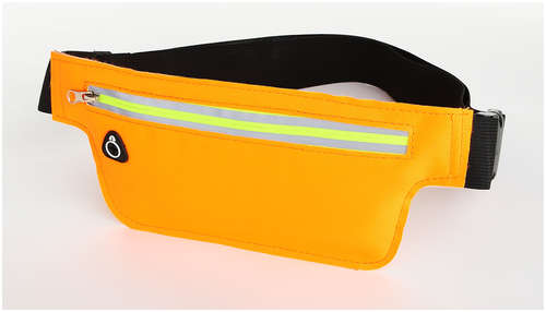 Поясная сумка на молнии, светоотражающие элементы, цвет оранжевый / 103178100