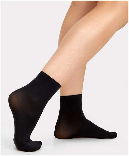 Высокие женские полиамидные носки черного цвета Mark Formelle / 103166437 - вид 2