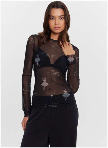 Джемпер женский черный из сетки Mark Formelle / 103213888 - вид 2