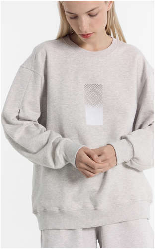 Свитшот женский серый с печатью Mark Formelle 103192107