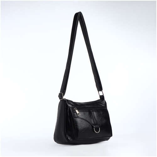 Сумка женская на молнии, цвет черный / 103198235 - вид 2