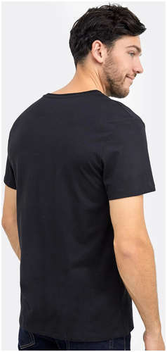 Хлопковая футболка черного цвета с принтом Mark Formelle / 103168440 - вид 2