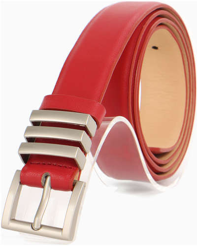 Ремень женский, ширина 2.8 см, пряжка металл, красный 103241536