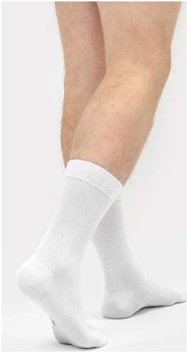 Носки высокие мужские белого цвета Mark Formelle / 103226512 - вид 2
