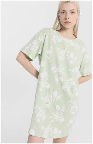 Сорочка ночная женская зеленая с цветами Mark Formelle 103186063