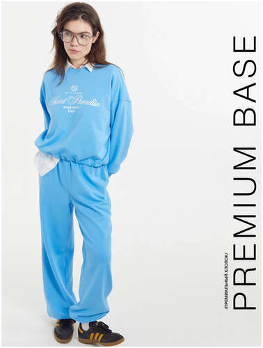 Брюки женские в лазурно-голубом цвете Mark Formelle 103179585