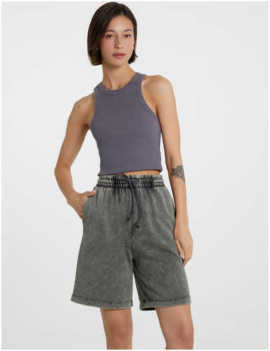 Шорты женские серые с обработкой эйсид Mark Formelle 103230621