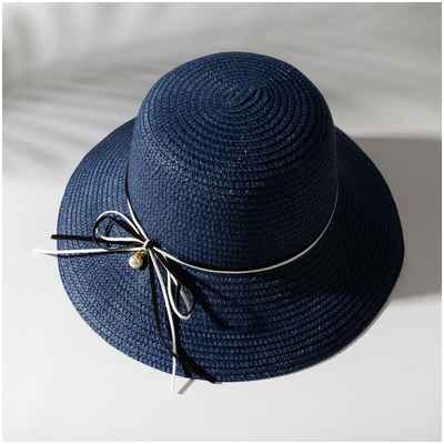 Шляпа с бантиком minaku цвет темно-синий, р-р 56-58 10398972