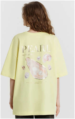 Футболка женская желтая с принтом и надписью Mark Formelle / 103237006 - вид 2